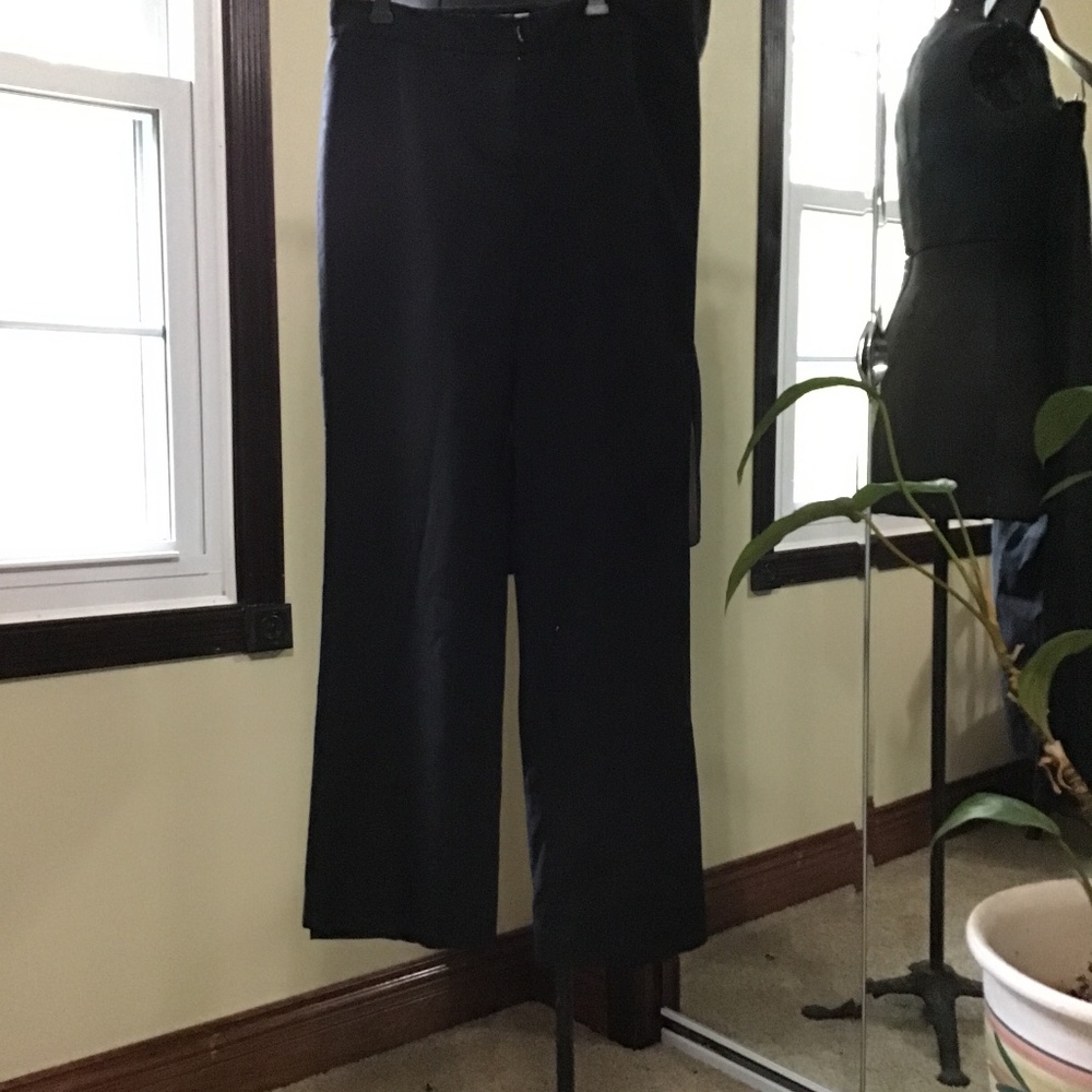 Black Straight Dress Pants/ Kasper 4P